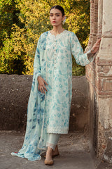 WHISPERING DOVE STITCH 3PC: LAWN EMBROIDERED  SUIT