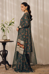 EMERALD AISLE-3PC (SHIRT & DUPATTA & TROUSER)