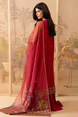 ROSY TWILIGHT-3 PIECE EMBROIDERED SILK SUIT