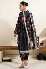 MIDNIGHT BLOOM-3 PC (SHIRT, TROUSER & DUPATTA)
