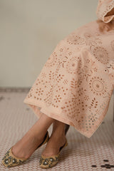 PEARLED IVORY-3 PC CHIKANKARI SUIT