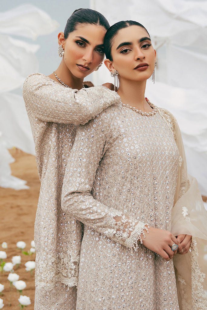 Silcot Pret Embroidered Silk pristine ivory - Winter Collection