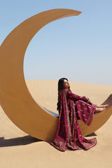 CRIMSON AURA-STITCH 3PC: LAWN EMBROIDERED SUIT