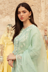 ICE LILY STITCH 3PC: LAWN EMBROIDERED  SUIT