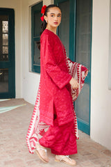 SCARLET SAGE-3 PIECE PRINTED LAWN SUIT