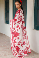 SCARLET SAGE-3 PIECE PRINTED LAWN SUIT