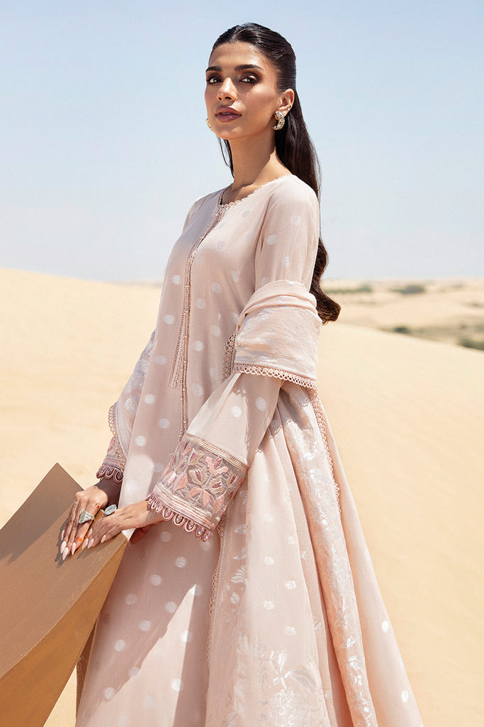 Dusty Rose Pink Pant style Suit Pure Maslin Jacquard