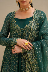 GREEN SPRING-3PC CHIFFON EMBROIDERED PRET