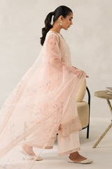 PINK HUE-4 PIECE EMBROIDERED CHIFFON SUIT