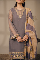 GRAY BERYL-3 PIECE (SHIRT, TROUSER & DUPATTA)