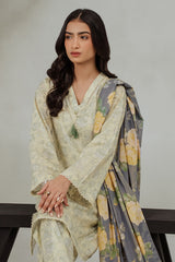 TENDER CARNATION-3 PIECE (SHIRT & DUPATTA)