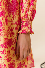 MISTED YELLOW-3 PIECE PRINTED LAWN SUIT