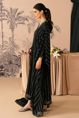 MYSTIC RAVEN-3 PIECE EMBROIDERED SILK SUIT