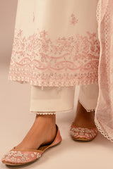 IVORY CREAM-3 PIECE EMBROIDERED LAWN SUIT