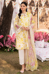 IVORY GARLAND-3 PIECE EMBROIDERED LAWN SUIT