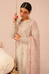 IVORY CREAM-3 PIECE EMBROIDERED LAWN SUIT