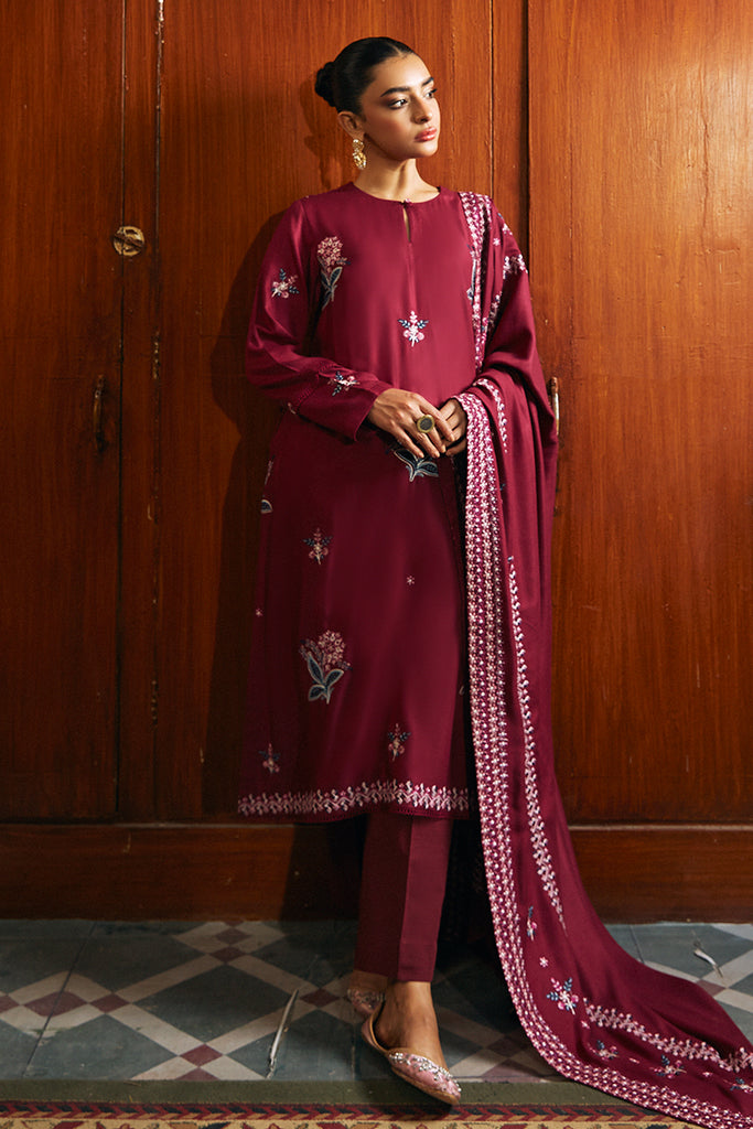 DEEP HAZE-2 PIECE MARINA EMBROIDERED SUIT
