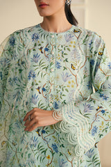 DUSTY AQUA-2 PC (SHIRT & DUPATTA)