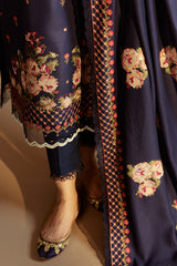 SAPPHIRE BLISS-3 PC MARINA EMBROIDERED SUIT