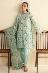 DUSTY AQUA-2 PC (SHIRT & DUPATTA)
