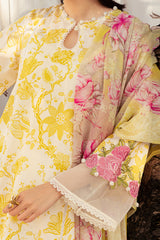 IVORY GARLAND-3 PIECE EMBROIDERED LAWN SUIT