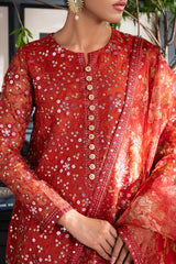 SCARLET BLOOM-2PC (SHIRT & DUPTTA)