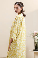 OCHRE CHARM-2 PC PRINTED KHADDAR SUIT