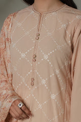 PEACHY ROSE-2 PIECE (SHIRT & DUPATTA)