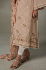 PEACHY ROSE-2 PIECE (SHIRT & DUPATTA)