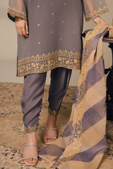 GRAY BERYL-3 PIECE (SHIRT, TROUSER & DUPATTA)