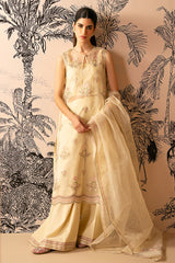 OPAL GLOW-4 PIECE EMBROIDERED ORGANZA SUIT