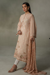 PEACHY ROSE-2 PIECE (SHIRT & DUPATTA)