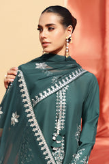PINE CERULEAN-3 PIECE EMBROIDERED LAWN SUIT