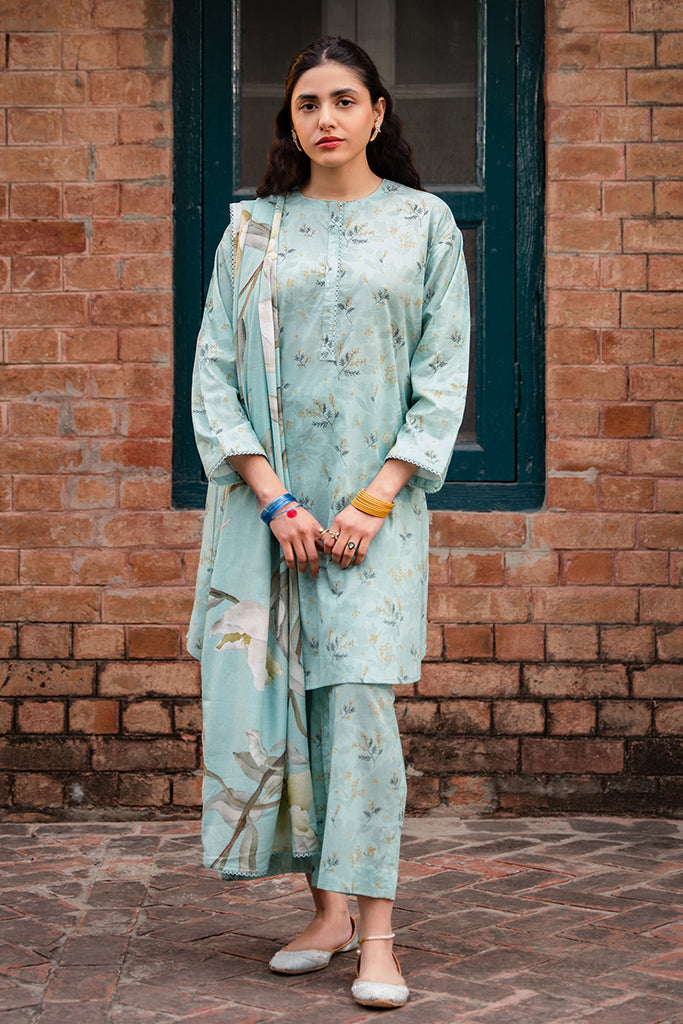 ENCHANTING GLAZE-3 PIECE PRINTED LAWN SUIT