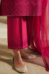 FUCHSIA BLUSH-3 PIECE EMBROIDERED LAWN SUIT