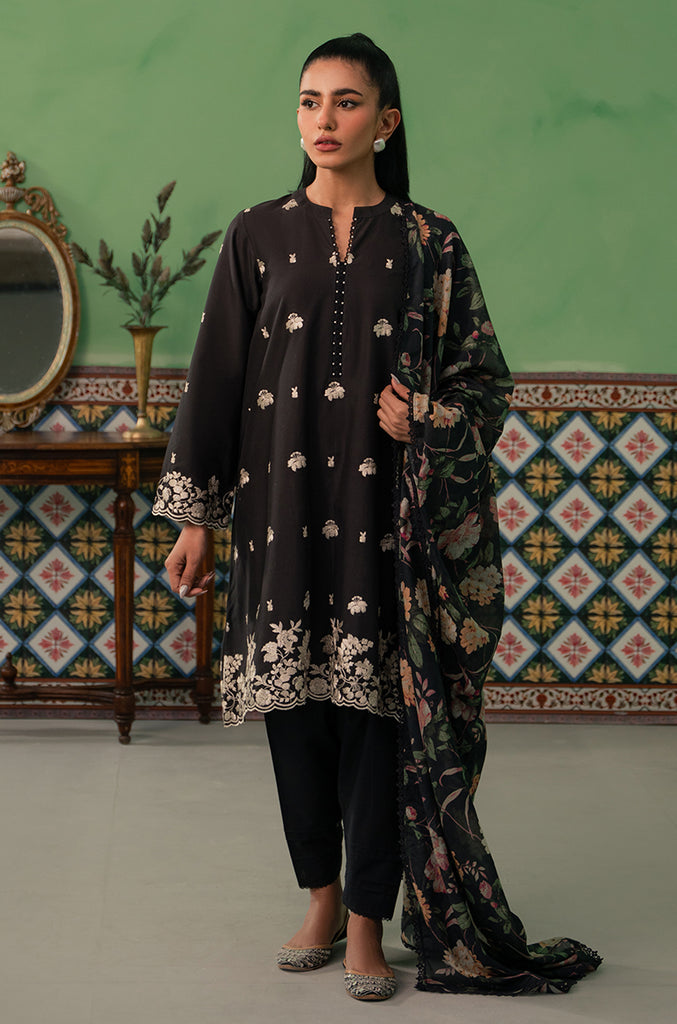 RAVEN FLORA-3 PIECE LAWN EMBROIDERED SUIT