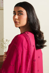 FUCHSIA BLUSH-3 PIECE EMBROIDERED LAWN SUIT