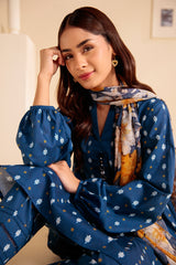 FROSTY SPRING-3 PIECE PRINTED LAWN SUIT