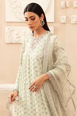 PISTACHIO BLOOM-2 PIECE SILK EMBROIDERED SUIT