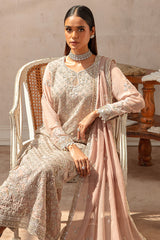 ROSEWOOD-3 PIECE CHIFFON EMBROIDERED SUIT