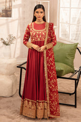 ROOMANI-2 PIECE SILK EMBROIDERED SUIT