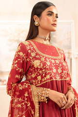 ROOMANI-2 PIECE SILK EMBROIDERED SUIT