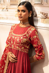 ROOMANI-2 PIECE SILK EMBROIDERED SUIT