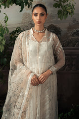 ASHLEY SAND-4PC ORGANZA EMBROIDERED SUIT