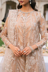 BRONZE BLAZE-3PC ORGANZA EMBROIDERED PRET