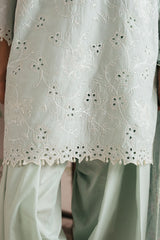 FLORAL GARLAND-3PC CHIKANKARI SUIT