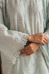 FLORAL GARLAND-3PC CHIKANKARI SUIT