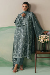 FOREST SERENITY-3PC LAWN EMBROIDERED SUIT