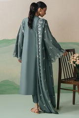 FOREST SERENITY-3PC LAWN EMBROIDERED SUIT
