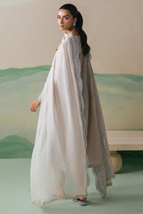 DUSTY FROST-3PC LAWN EMBROIDERED SUIT